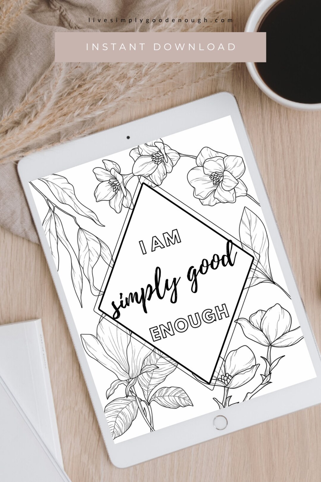 Mantra Coloring Page Etsy