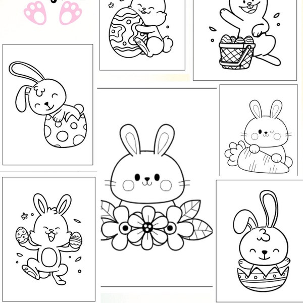 Easter Coloring Pages, PDF Printables, Printable Easter Coloring Pages, Easter Activity For Kids, Easter Coloring Pages PDF, Easter Bunny