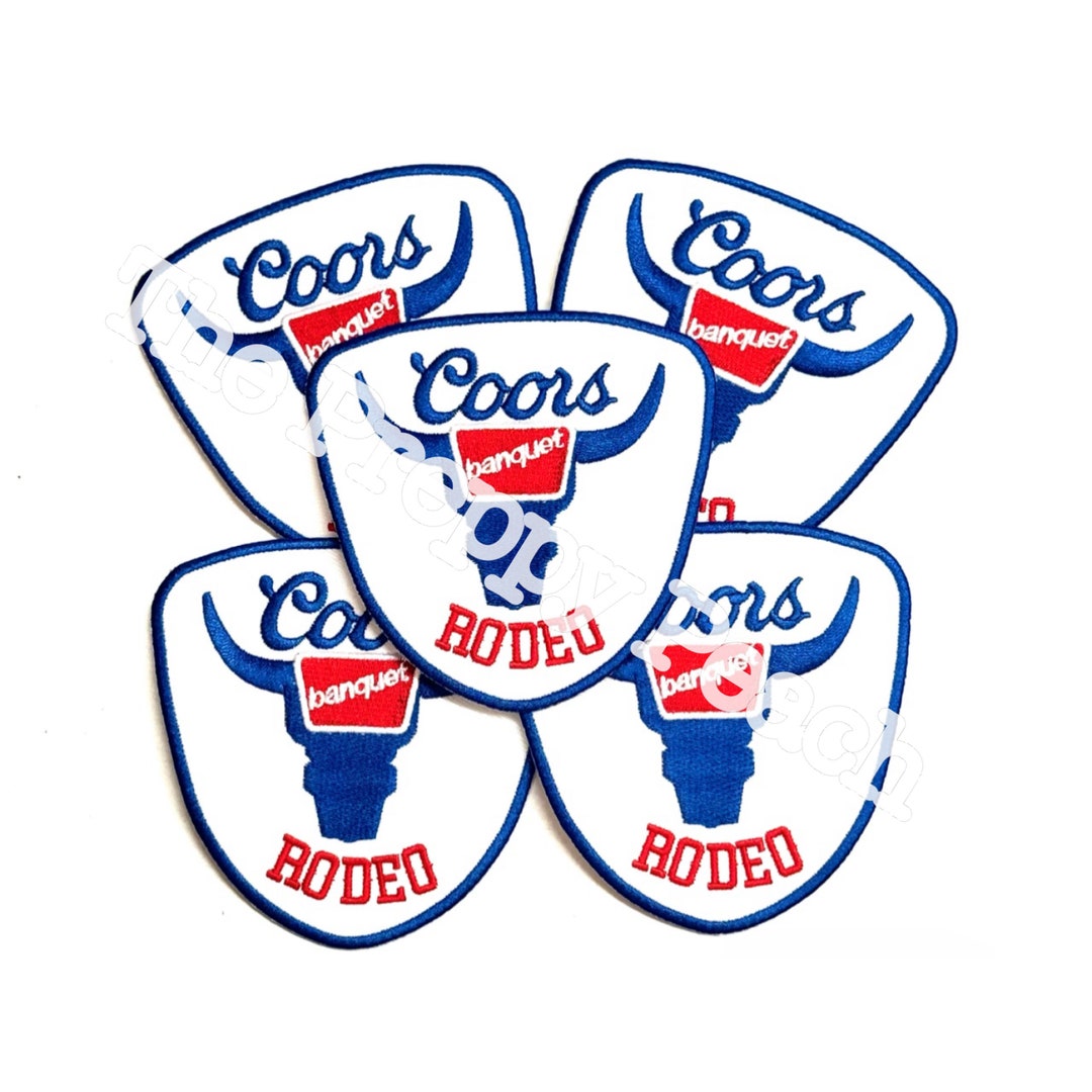 COORS Rodeo Patch Western Iron on Patch Beer Iron on Patch Cow Skull