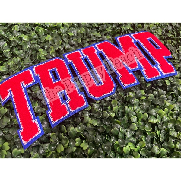 Trump Varsity Iron On Chenille Patch | Trump Chenille Patch | Political Chenille Patch | Donald Trump Patch | Iron on Patch