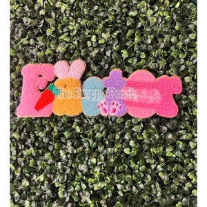 Easter Iron On Chenille Patch | Easter Bunny Chenille Patch | Easter Egg Chenille Patch | Chenille Patch |