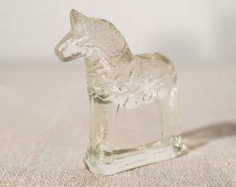 Dale horse. glass object. Rarity. Vintage. Lindshammar. Scandinavian design.