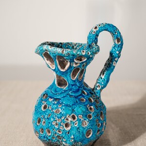 Vaso de cerâmica Charles Cart “Le Cyclope”. Cerâmica de estúdio. Lava gorda. Meio século. Arte Bruta.