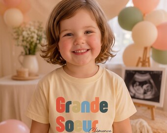 Personalized Big Sister Reveal Shirt