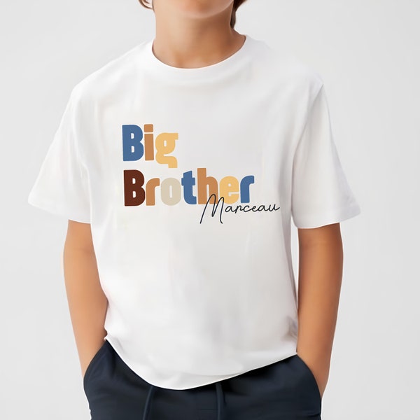 Custom Sibling Announcement Shirt - Personalized Big Brother Tee - Pregnancy Reveal Gift - Name Shirt