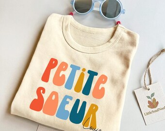 Little Sister T-shirt | Sweet Pregnancy Announcement | Baby Shower Gift | Matching Sibling Outfit | Minimalist Look | Boho Tee