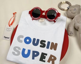 Super Cousin Toddler Shirt - Matching Sibling Toddler Shirt - Fun Cousin Club Kids Top - Personalized Toddler Shirt - Cousin Club Gift
