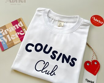 Cousin Club Toodler Shirt - Retro Cousin Tee - Matching Sibling Natural Kids Shirt