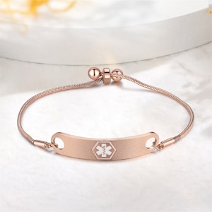 Medical alert bracelet etsy discount