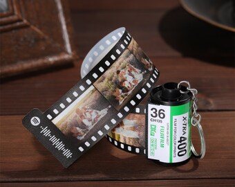 Personalized Mini Film Roll Keychain Gift for Boyfriend, Gift for Girlfriend, Gift for Couple, Memorial Gift for Best Friend,Christmas Gifts