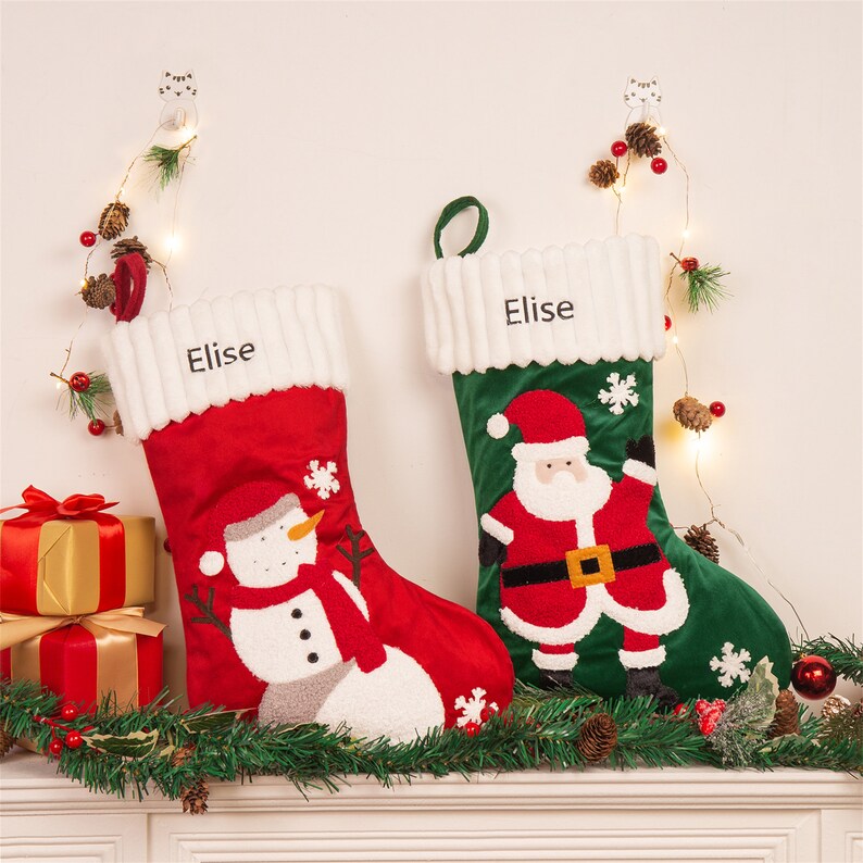 Personalized Christmas Stockings Family Stocking for Christams Etsy Christmas Stockings Family