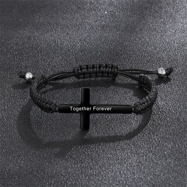 Black Rope Bracelet Etsy