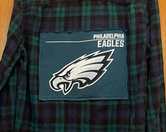 Philadelphia Eagles upcycled flannel shirts size men's medium