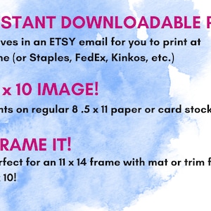 Original MONDAY’S CHILD Nursery Rhyme Printable, Nursery Wall Art, New