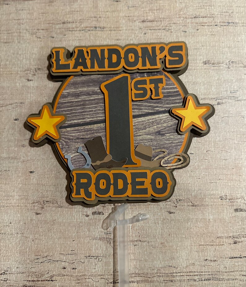 First Rodeo Cake Topper - Baby's First Birthday - Baby's First Rodeo ...