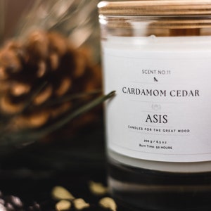 CARDAMOM CEDAR |11| 6.5 oz Scented Soy Candle