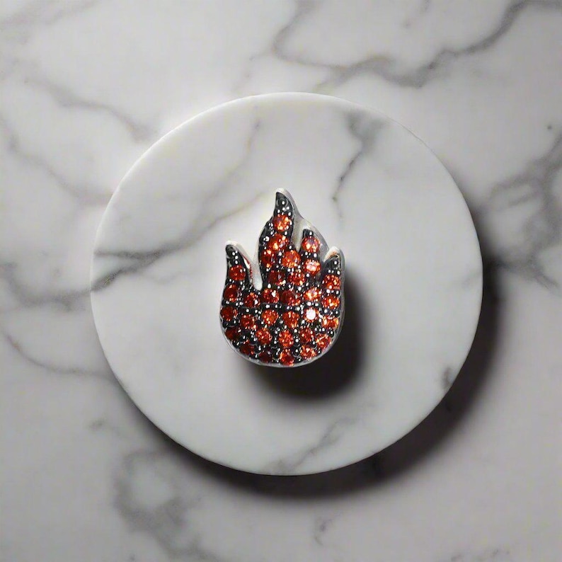 18K Gold Diamond Fire Emoji Grillz Etsy Canada