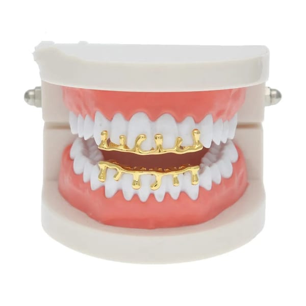 18k Gold Drip Grillz, Gold Grillz, Hip Hop Grillz, Silber Grillz, Rose Gold Grillz, Hip Hop Schmuck, Damen Grillz, Herren Grillz Grills Zähne