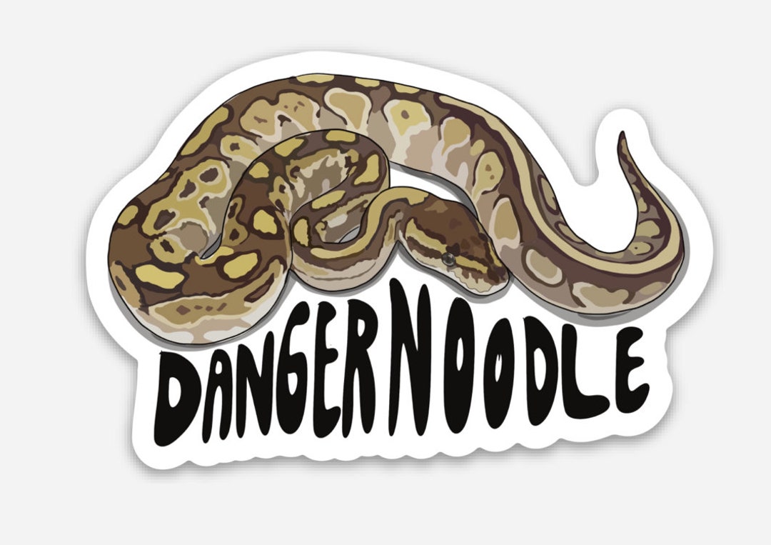 Danger Noodle, Ball Python, Snake Sticker, Reptile Lover Art - Etsy