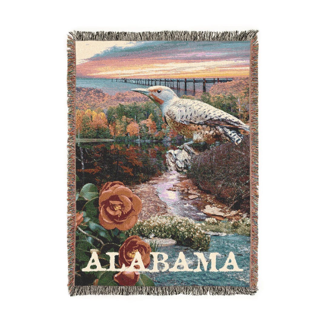 Cozy Alabama State Symbols Throw Blanket - 52x37 Inch Scenic ...