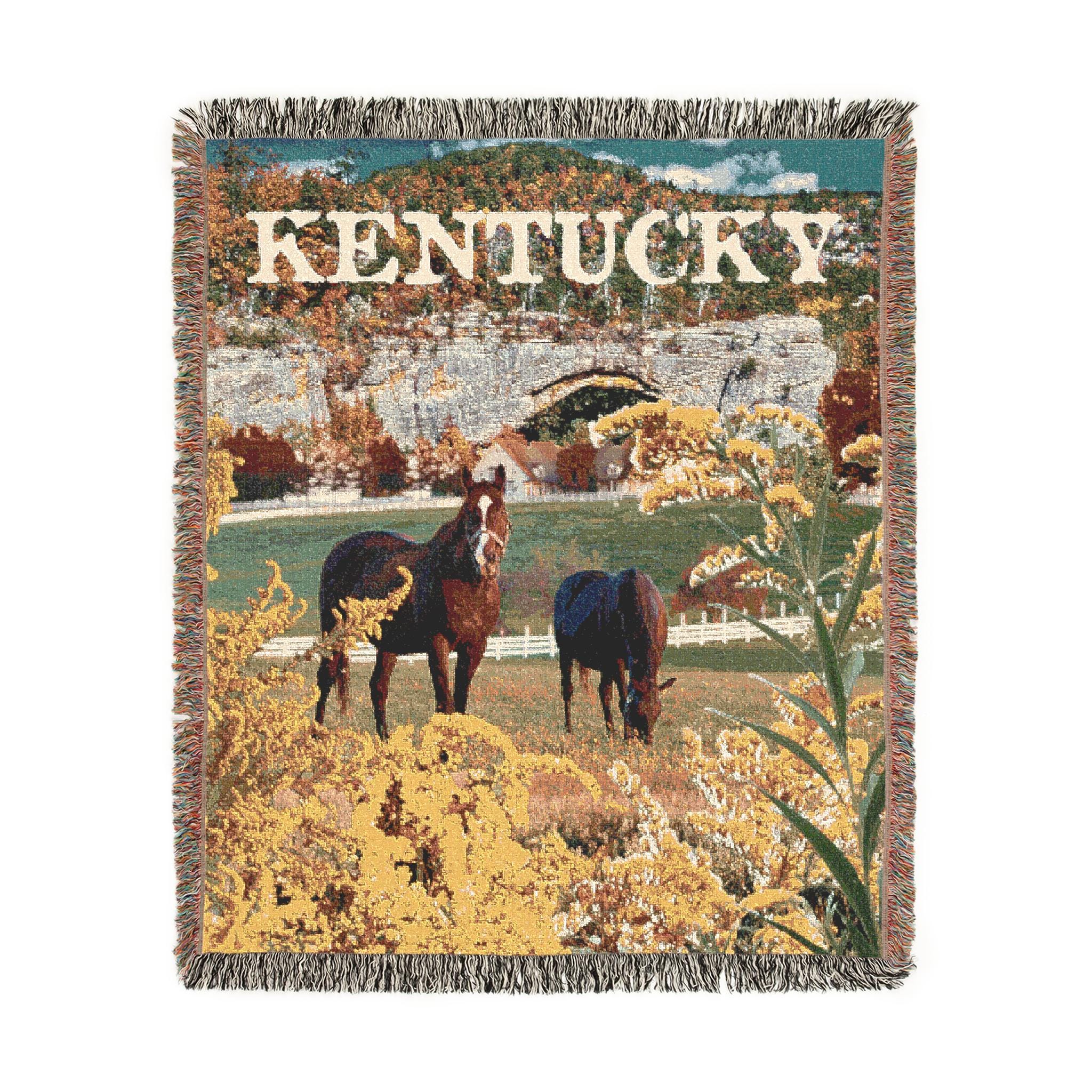 Cozy Kentucky State Symbols Throw Blanket - 52x37 Inch Scenic