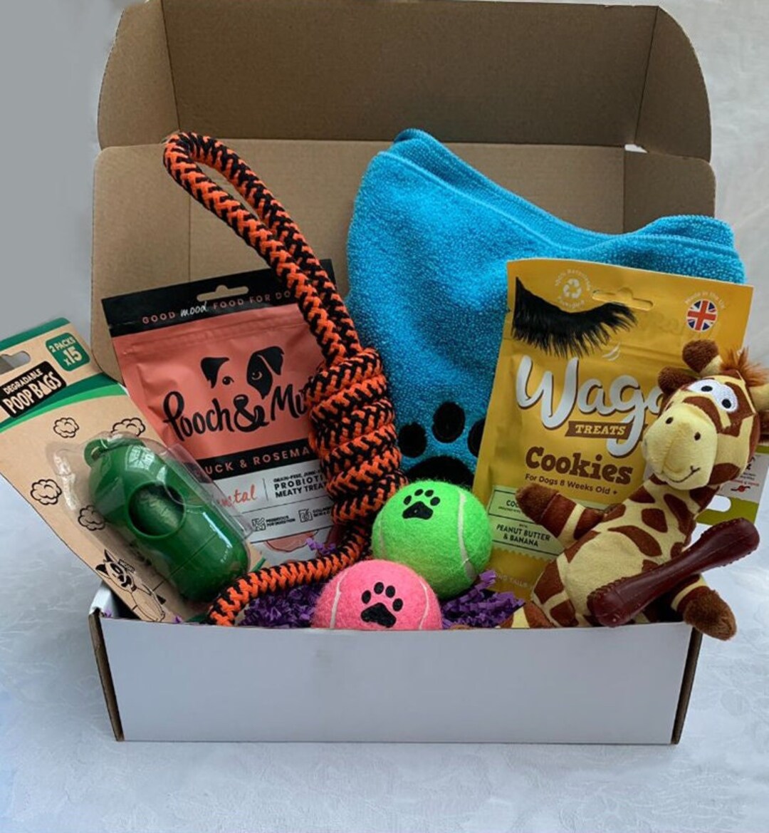 Dog Gift Box Dog Toys Dog Treats Dog Birthday Gift Etsy.de