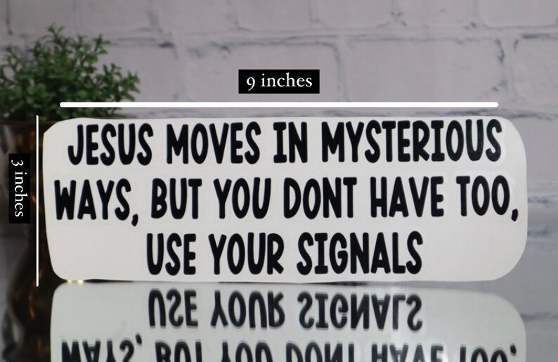 Christian Bumper Sticker Funny Christian Car Decal Jesus - Etsy