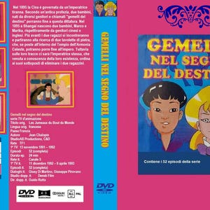 splendido dvd set-box storica serie animata "Gemelli nel segno del destino" 1991 in italiano