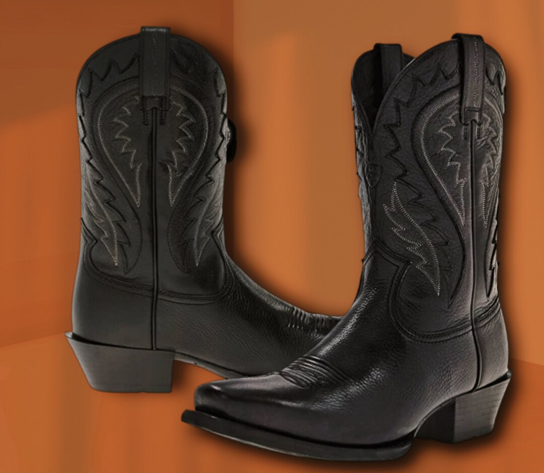 mens black cowboy boots