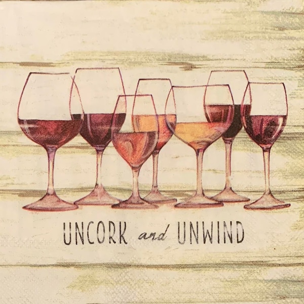4 Decoupage Paper Napkins | Uncork and Unwind