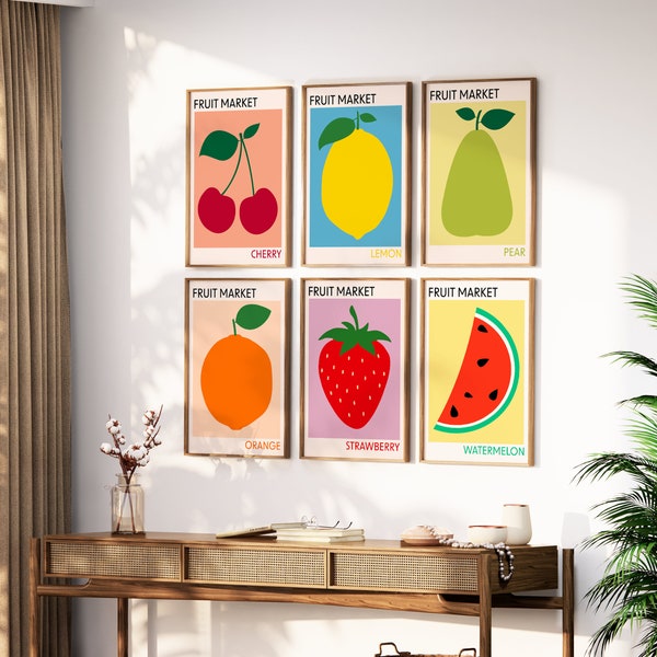 Fruit Kitchen Art Etsy