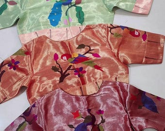 Pure Paithani tissue blouse | Paithani blouses | tissue blouses | Paithani | pure Paithani | handloom blouse