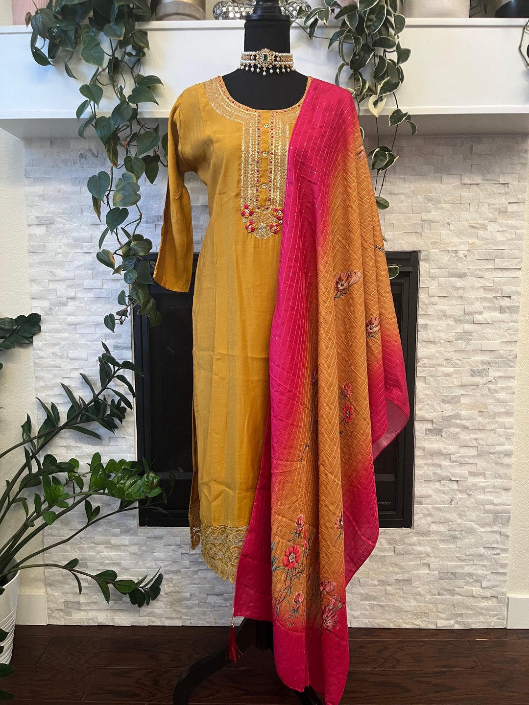 Pure Muslin Printed Kurti Set main image 1