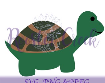 Turtle SVG, PNG & JPEG, Cute Turtle Clipart, Digital Download, Print at home, Digital File Perfect for Kids, Childrens Room Decoration