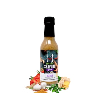 Seafood Sauce with Olive Oil, Parsley and Garlic – Vegan, Gluten-Free Masarap Gourmet Sauce for Salmon & Shrimp (5 oz)