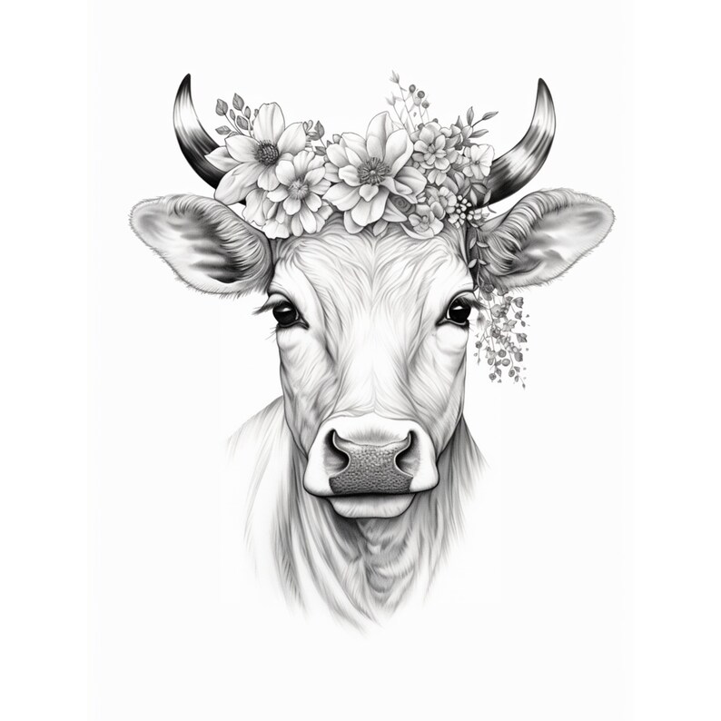 10 Animal Flower Headband Coloring Page Digital Download Etsy