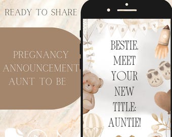 Unique Pregnancy Announcement Video for Best Friend Aunt. Special Baby News, Memorable Reveal. Animated pregnancy reveal. Mp4