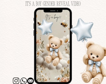 It's a Boy Gender Reveal Video | Twinkle Twinkle Little Star | Baby Boy Reveal Video | Instant Download