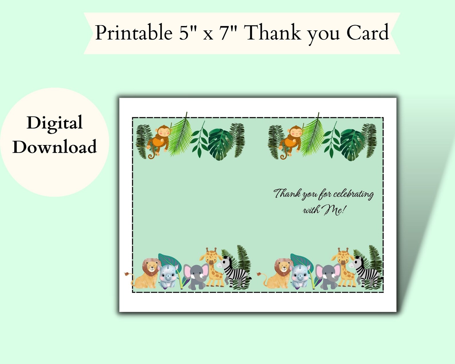 Baby Shower Jungle Theme Invitation Template, Jungle Baby Shower ...