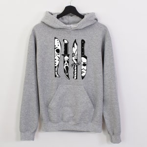 Halloween Hoodie | Halloween Horror Sweatshirt für Männer | Halloween Shirt Papa | Killer Sweatshirt | Scream Tshirt | Halloween Charaktere