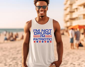 Camiseta sin mangas divertida del 4 de julio / Camiseta patriótica de EE. UU.