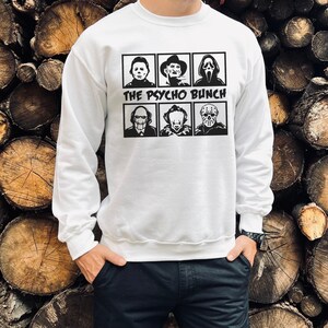 Psycho Bunch Unisex Crewneck | Halloween Hoodie| Halloween Shirt| Killers Sweatshirt | Halloween Scary Tee | Horror Charaktere Spooky Season