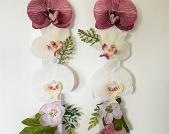 Personalized Graduation Lei | Floral Ribbon Garland | Custom Name & Class Year | Graduation Flowers | Senior Photo Prop | Gift for Graduate