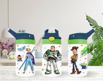 Personalized Toy Story Inspired 12oz Kids Flip Top Water Bottle