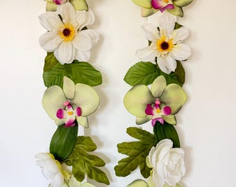 Personalized Graduation Lei | Floral Ribbon Garland | Custom Name & Class Year | Graduation Flowers | Senior Photo Prop | Gift for Graduate
