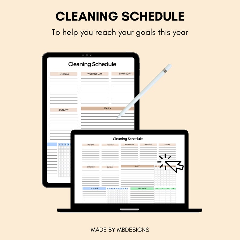Editable Cleaning Schedule Printable Weekly Monthly Etsy Australia