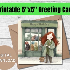 Carte de joyeux anniversaire amoureux de fil imprimable | Numérique | Y a-t-il un meilleur destin que le fil | Célébrez votre passion pour l'artisanat | carte de fil