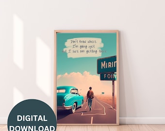 Jeszcze nie wiem, dokąd zmierzam, ale na pewno tam dotrę – plakat ścienny | Pobieranie cyfrowe | Do druku | motywujący plakat z samouczkiem