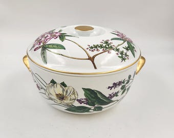 Vintage Spode Stafford Flowers Covered Casserole Dish - Made in England