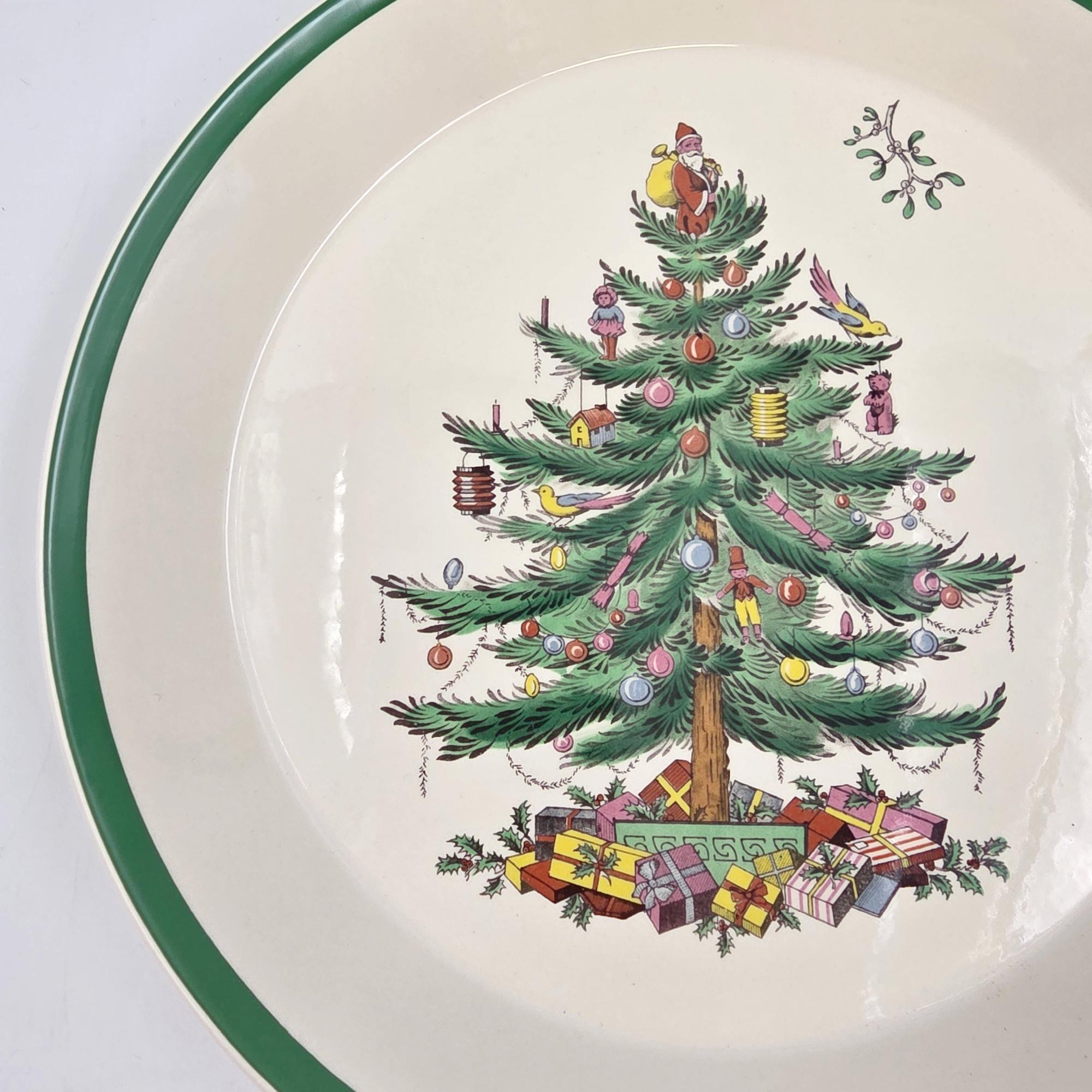 ヴィンテージ スポード クリスマスツリー 万能皿 - ボウル - パイ皿